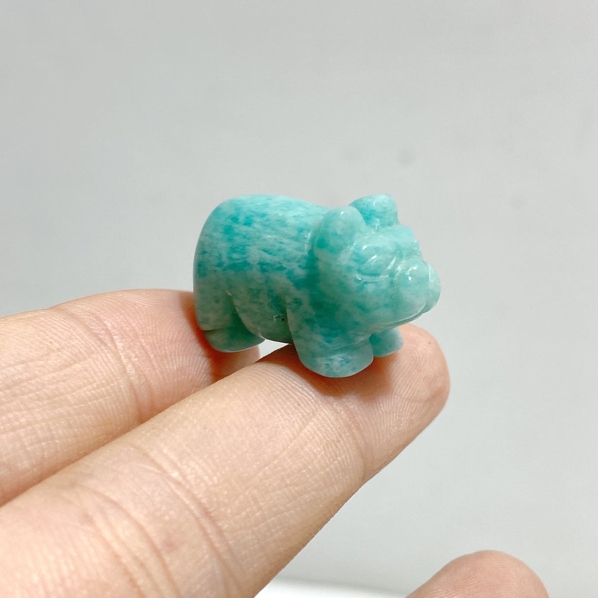 Mini Amazonite Pig Carving Wholesale