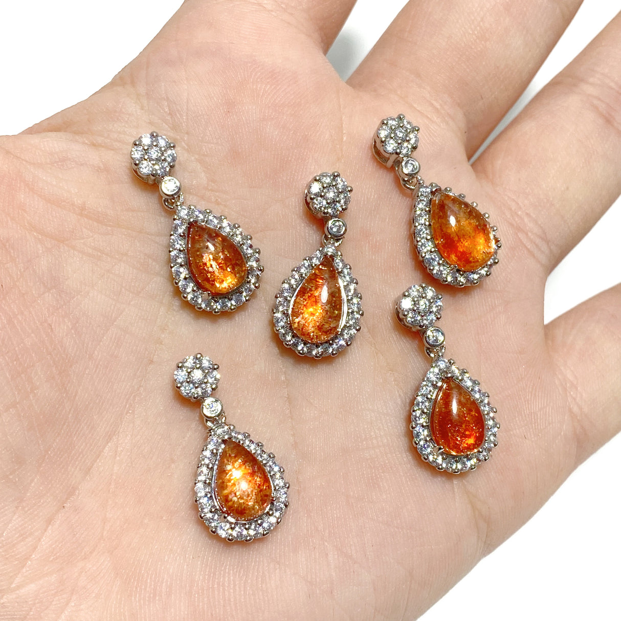 Beautiful Sunstone Teardrop Pendants Wholesale