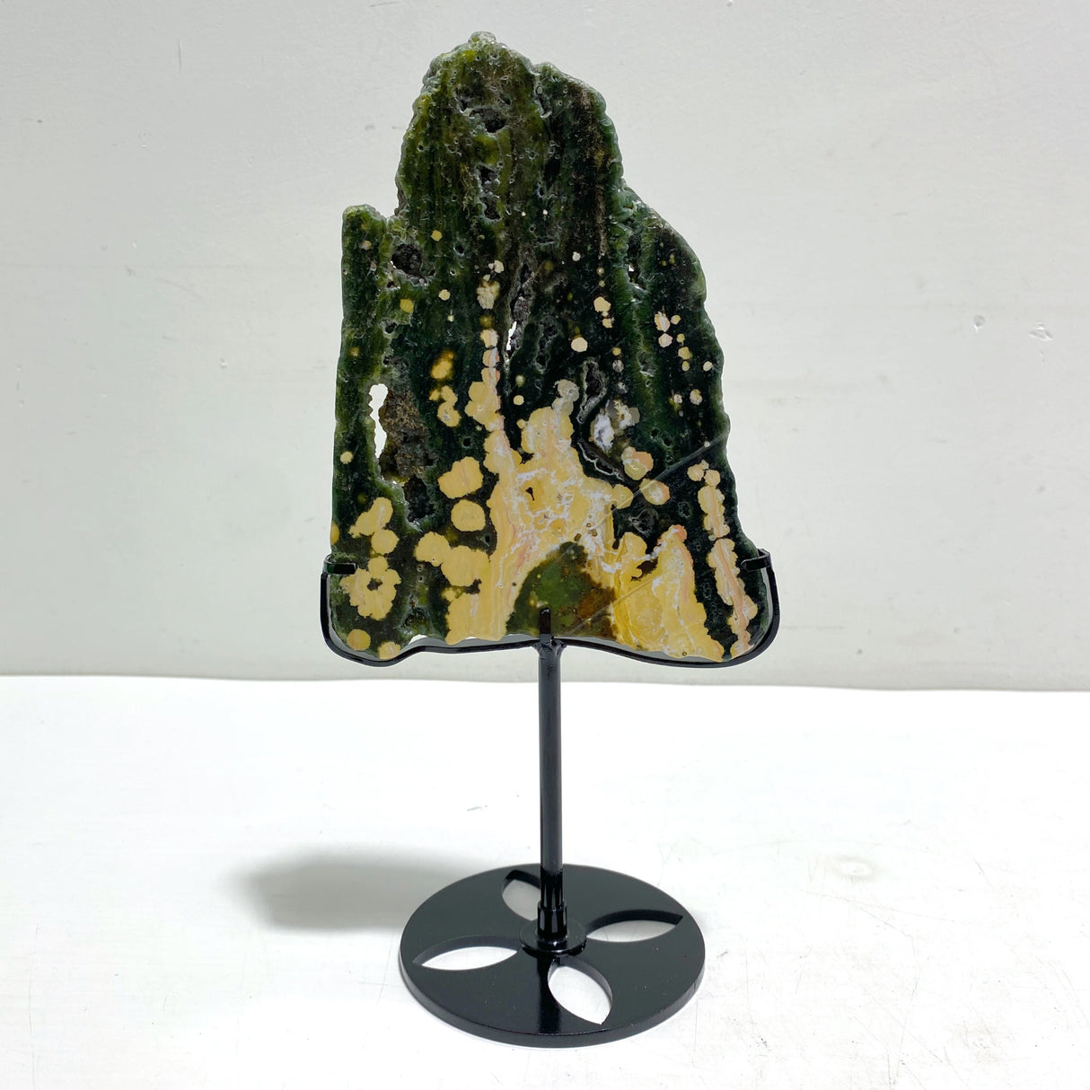 Unique 8th Vein Ocean Jasper Slab With Stand #6