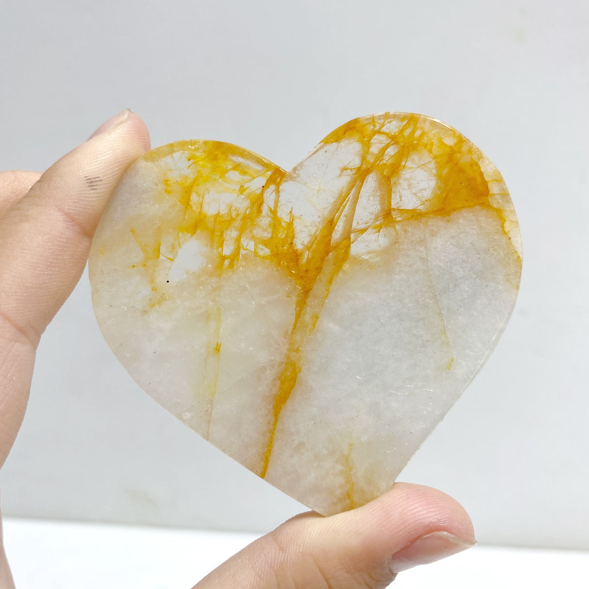 Unique Golden Hematoid Quartz Fire Quartz Heart Wing Carving With Stand