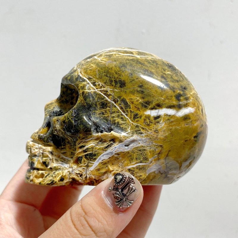 10 Pieces 6th Vein Ocean Jasper Skull Carving -Wholesale Crystals