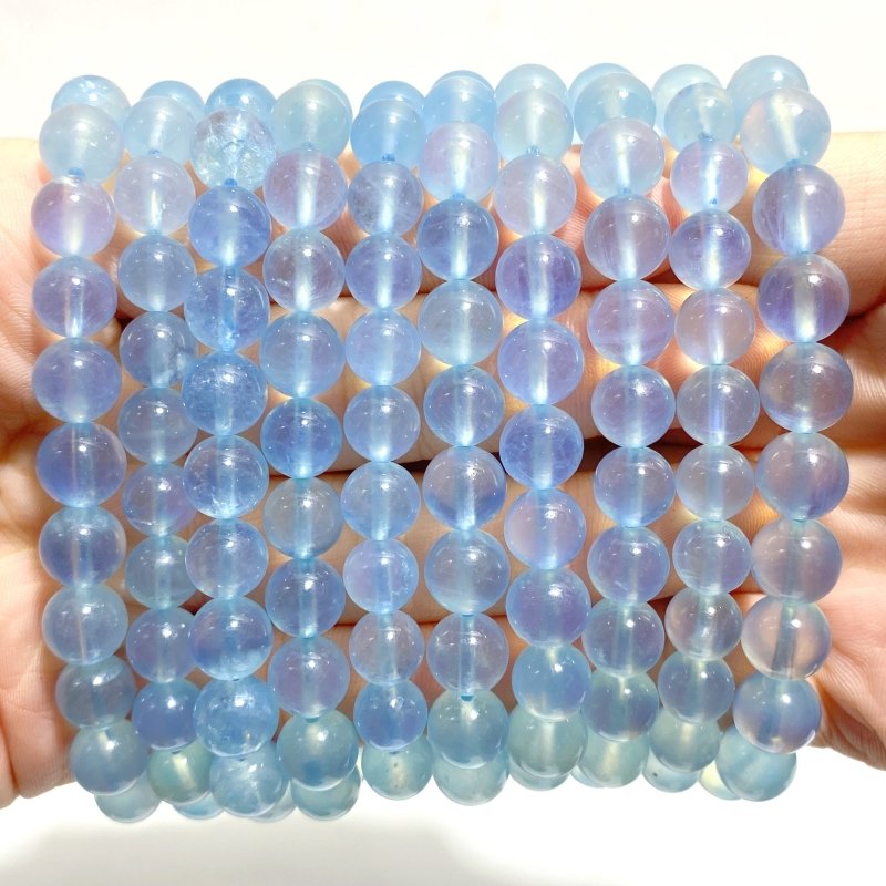 10 Pieces Aquamarine Bracelets - Wholesale Crystals