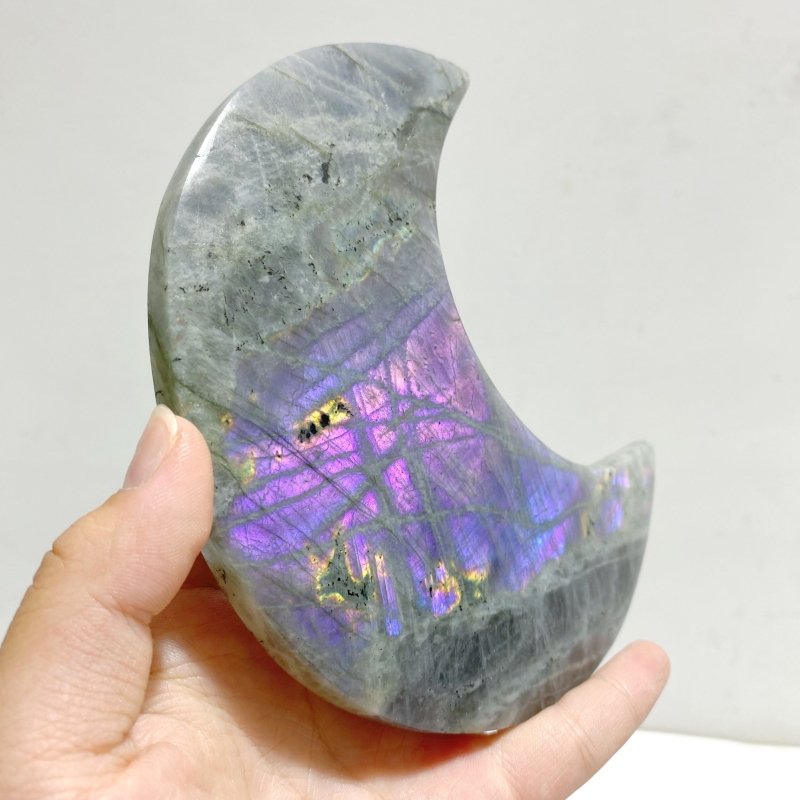 10 Pieces Beautiful Labradorite Moon Carving -Wholesale Crystals