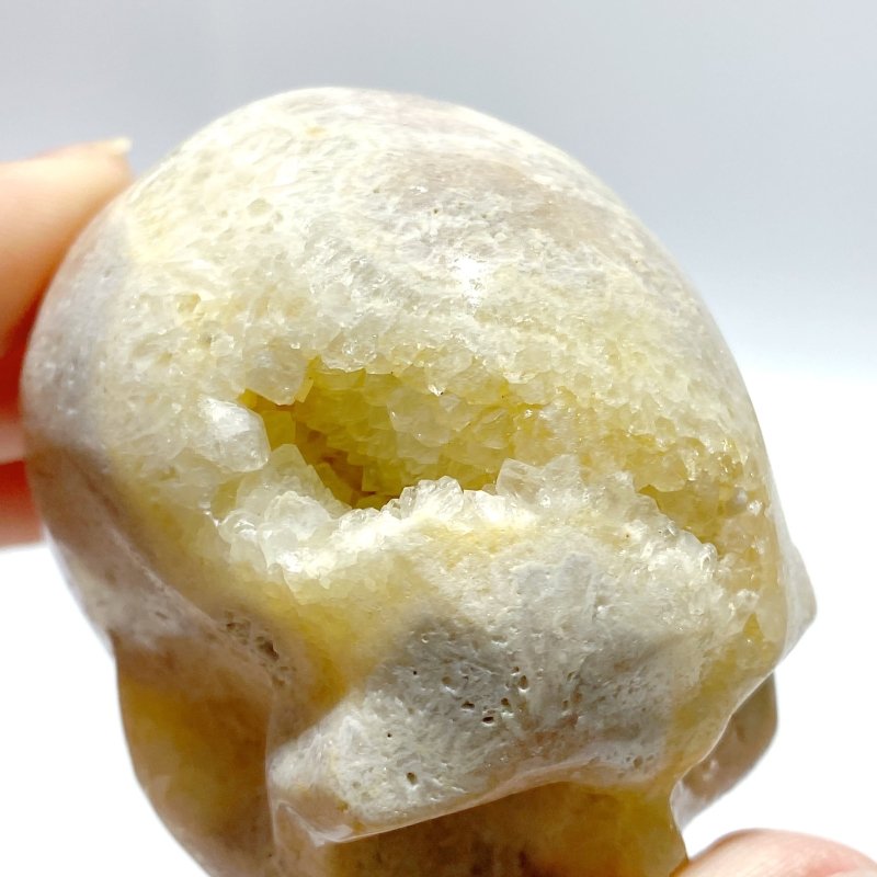 10 Pieces Sakura Flower Agate Skull Carving Clearance - Wholesale Crystals