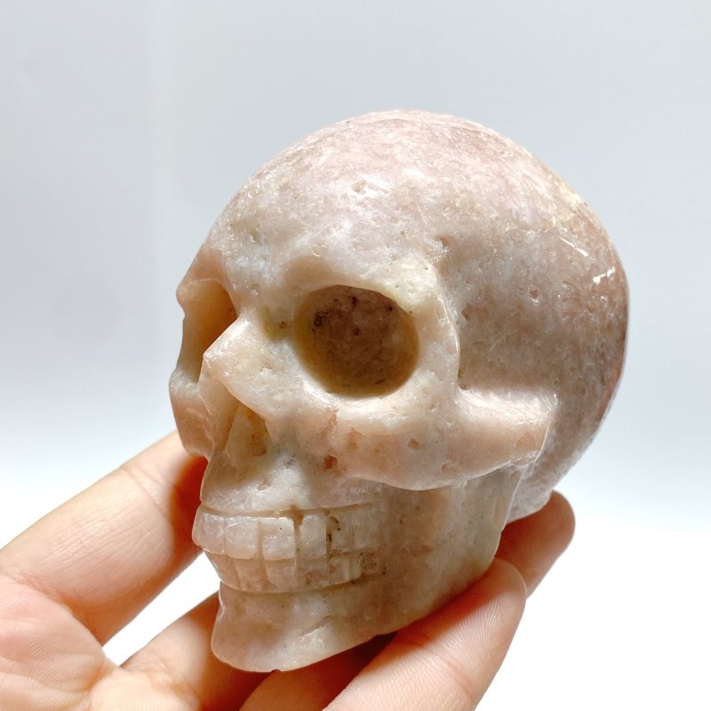 10 Pieces Sakura Flower Agate Skull Carving Clearance - Wholesale Crystals