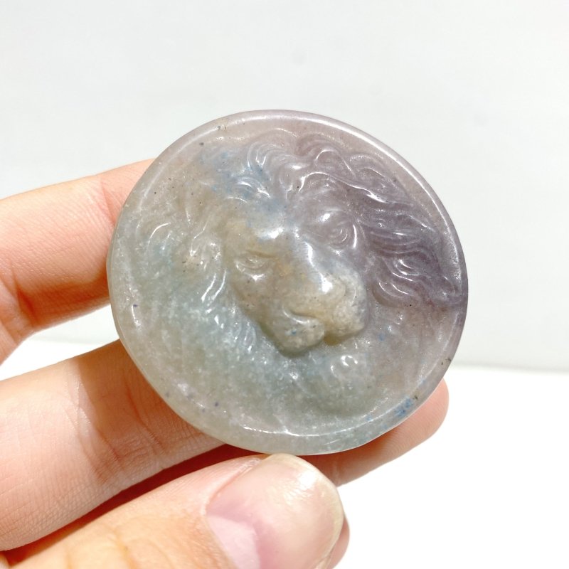 10 Pieces Trolleite Stone Lion Head Crystal Carving Closeout - Wholesale Crystals