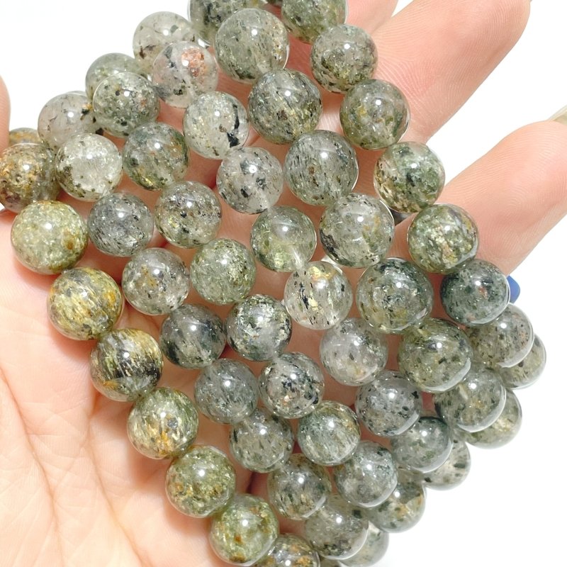 10mm Garden Quartz Mixed Green Mica Crystal Bracelets Wholesale - Wholesale Crystals