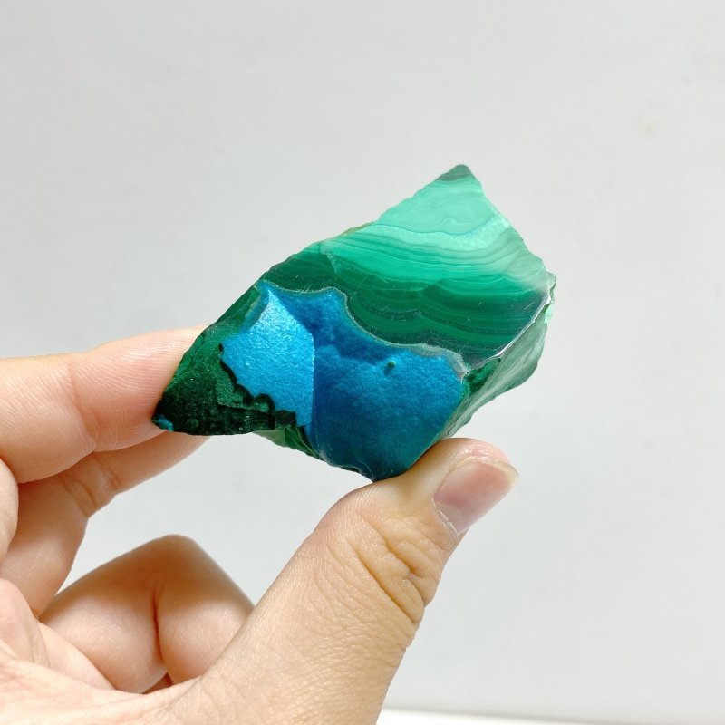 11 Pieces High Quality Chrysocolla Mixed Malachite Slab Specimen 13 - Wholesale Crystals