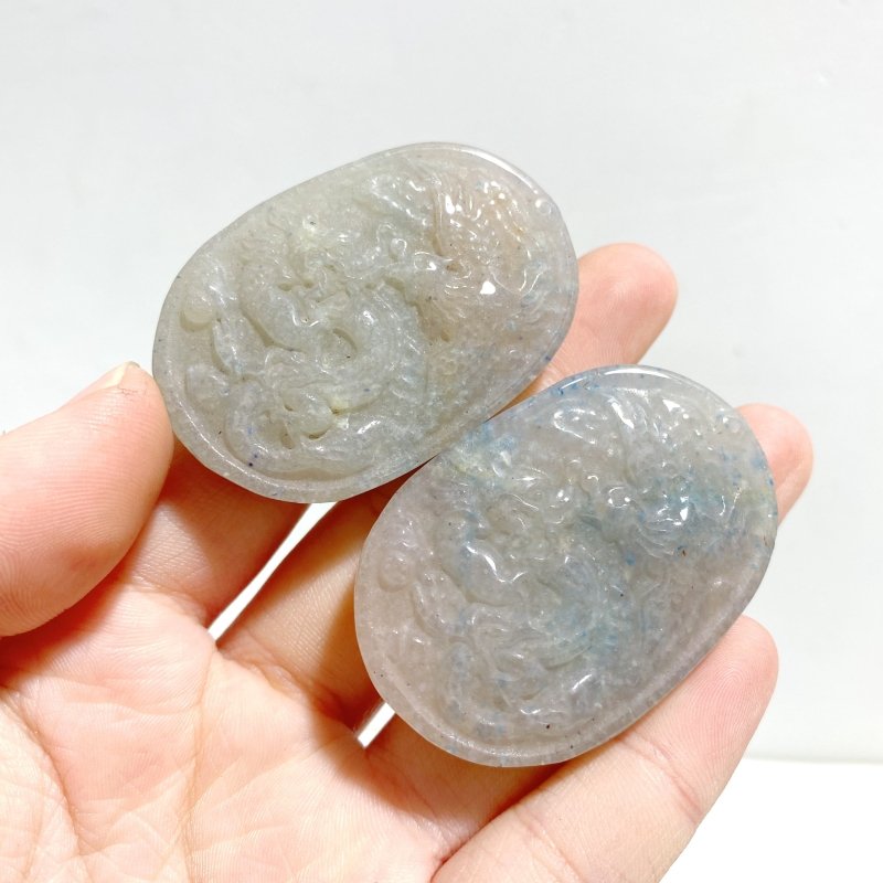 11 Pieces Trolleite Stone Dragon & Phoenix Crystal Carving - Wholesale Crystals
