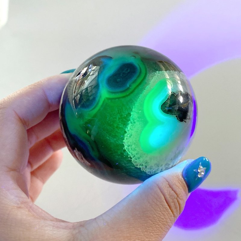 11 Pieces Volcano Agate Sphere(UV - Reactive) - Wholesale Crystals