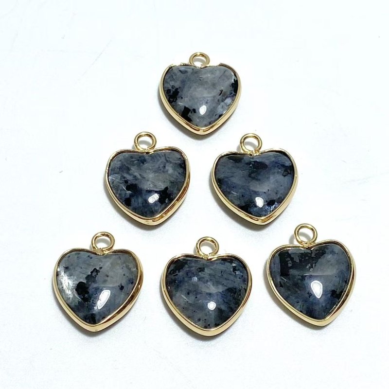 11 Types Crystal Heart Shape Pendants Wholesale Rose Quartz Chevron Amethyst Tiger Eye - Wholesale Crystals