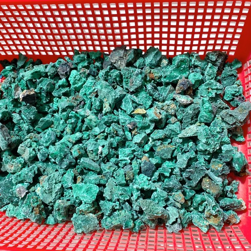 11lbs Natural Small Raw Malachite High Quality - Wholesale Crystals