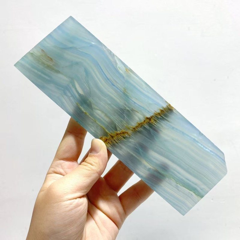 12 Pieces Blue Onyx Slab - Wholesale Crystals