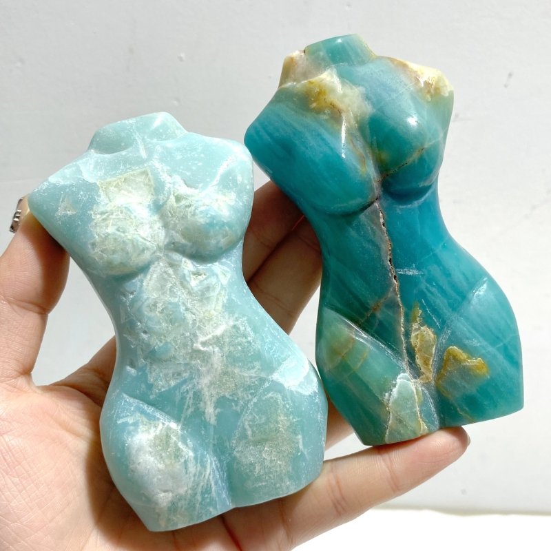12 Pieces Caribbean Calcite Goddess Body Carving Closeout -Wholesale Crystals