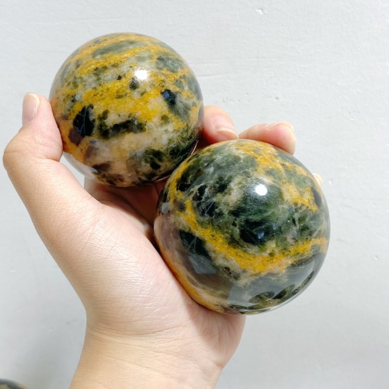 12 Pieces Seraphinite Spheres -Wholesale Crystals