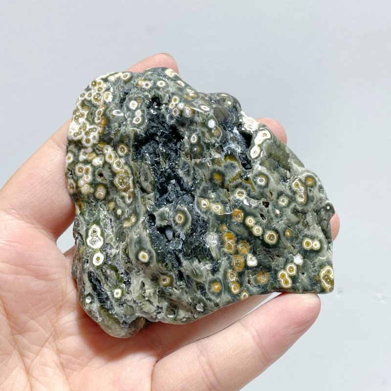 13 Pieces 8th Vein Ocean Jasper Free Form Mixed Size A02 - Wholesale Crystals