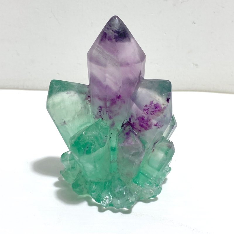 13 Pieces Beautiful Rainbow Fluorite Cluster Carving - Wholesale Crystals
