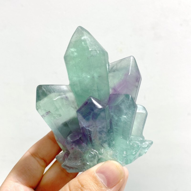 13 Pieces Beautiful Rainbow Fluorite Cluster Carving - Wholesale Crystals