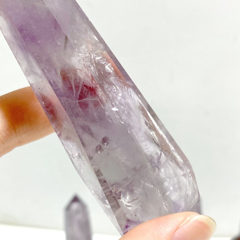 13 Pieces God's Fingerprint Light Purple Amethyst Tower Point -Wholesale Crystals