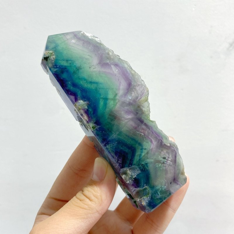 13 Pieces Rainbow Fluorite Raw Side Tower - Wholesale Crystals