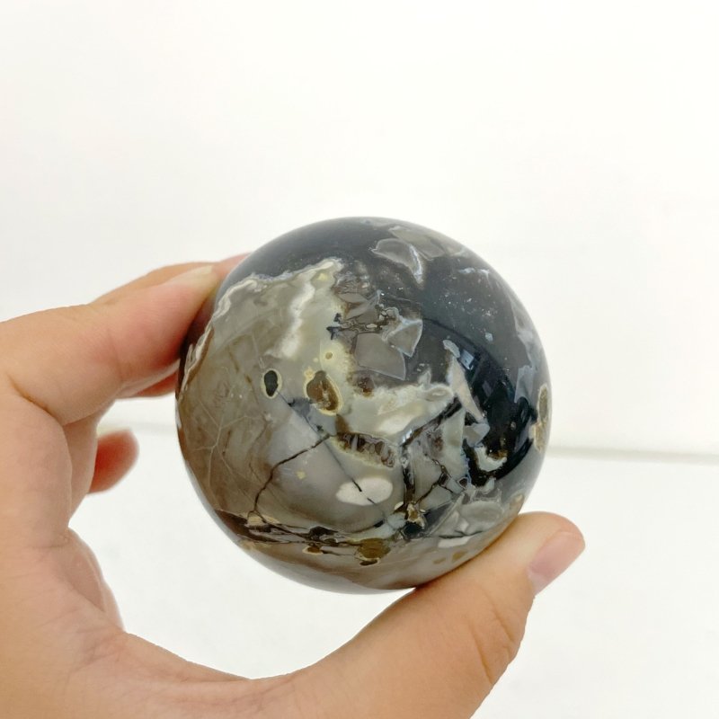 13 Pieces Volcano Agate Spheres Balls(UV - Reactive) - Wholesale Crystals