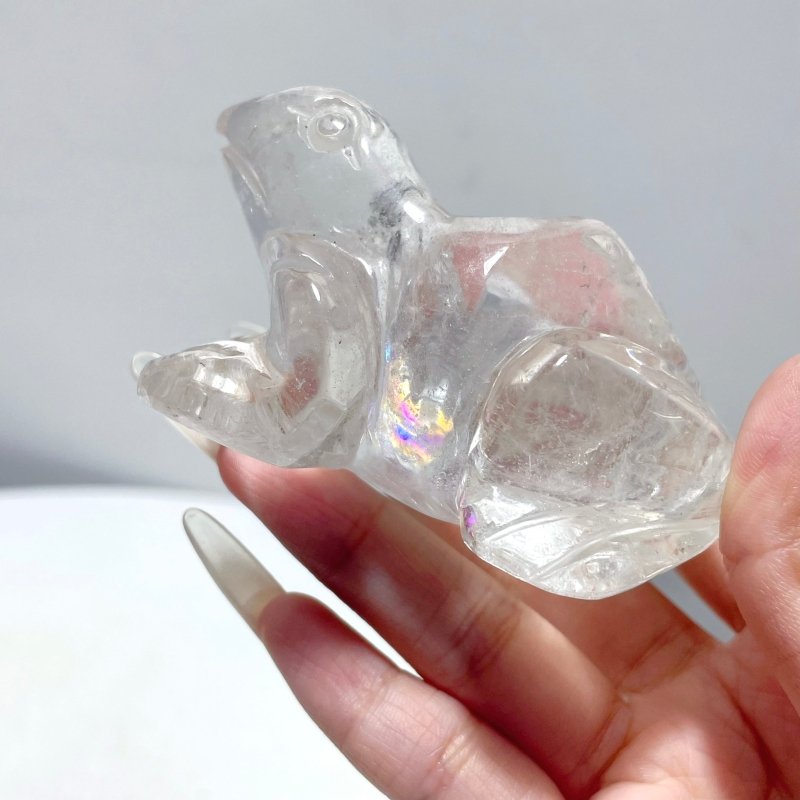 14 Pieces Clear Quartz Frog Carving - Wholesale Crystals