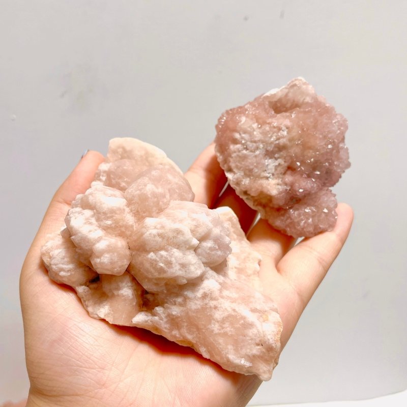 14 Pieces Raw Pink Quartz Specimen - Wholesale Crystals