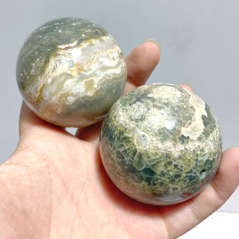 15 Pieces 6th Vein Ocean Jasper Spheres Balls - Wholesale Crystals