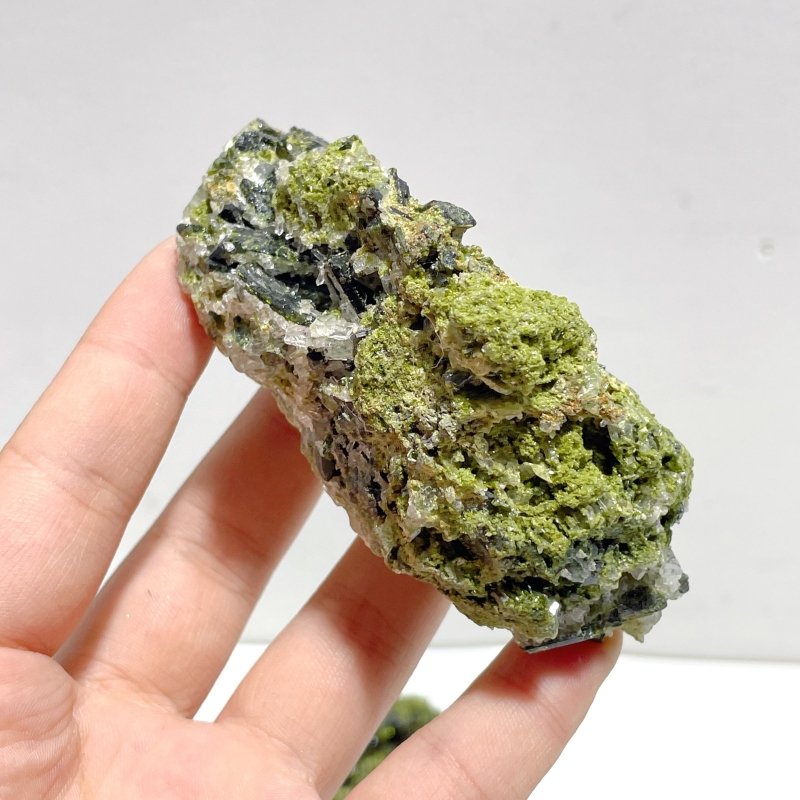 15 Pieces Raw Green Tourmaline Specimen For Collection - Wholesale Crystals