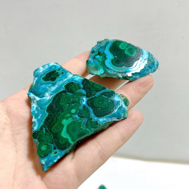 16 Pieces Beautiful Raw Chrysocolla Mixed Malachite Specimen -Wholesale Crystals