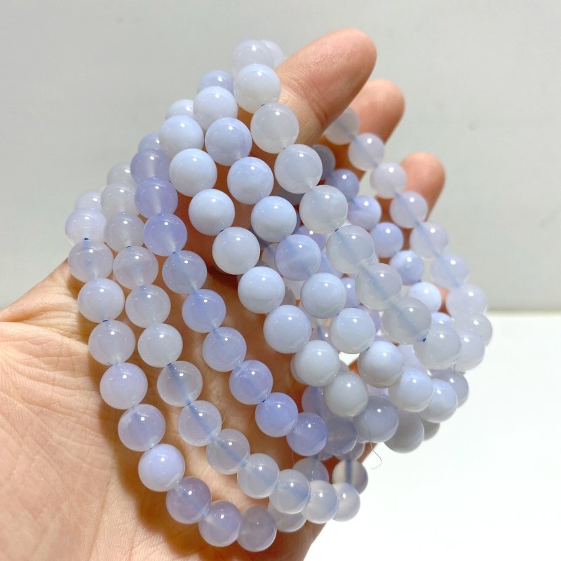 16 Pieces Blue Chalcedony Bracelets - Wholesale Crystals