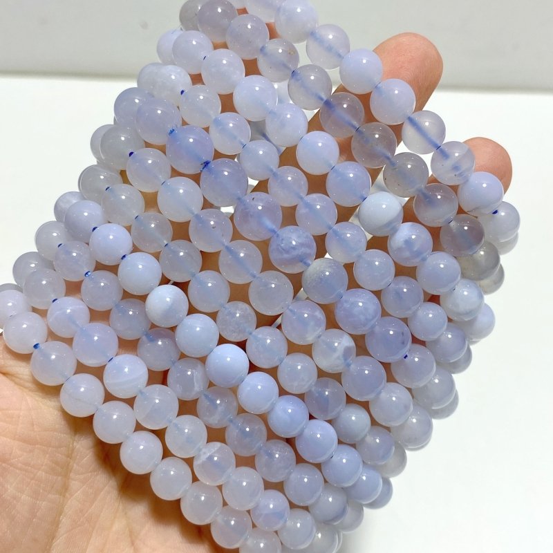 16 Pieces Blue Chalcedony Bracelets - Wholesale Crystals