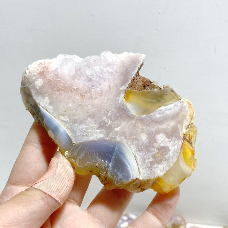 16 Pieces Sakura Flower Agate Slabs -Wholesale Crystals
