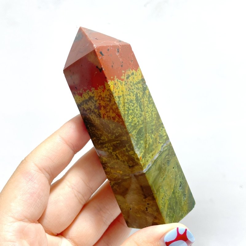 17 Pieces Ocean Jasper Four - sided Point 1 - Wholesale Crystals