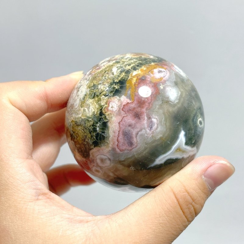 17 Pieces Ocean Jasper Spheres Balls - Wholesale Crystals