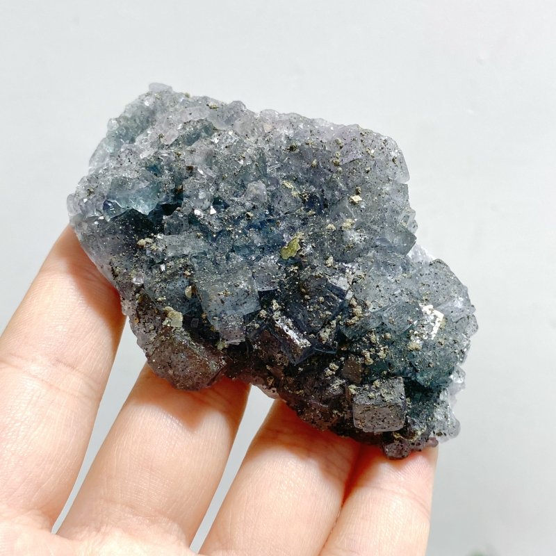 17 Pieces Raw Stone Fluorite Mixed Pyrite Specimen -Wholesale Crystals