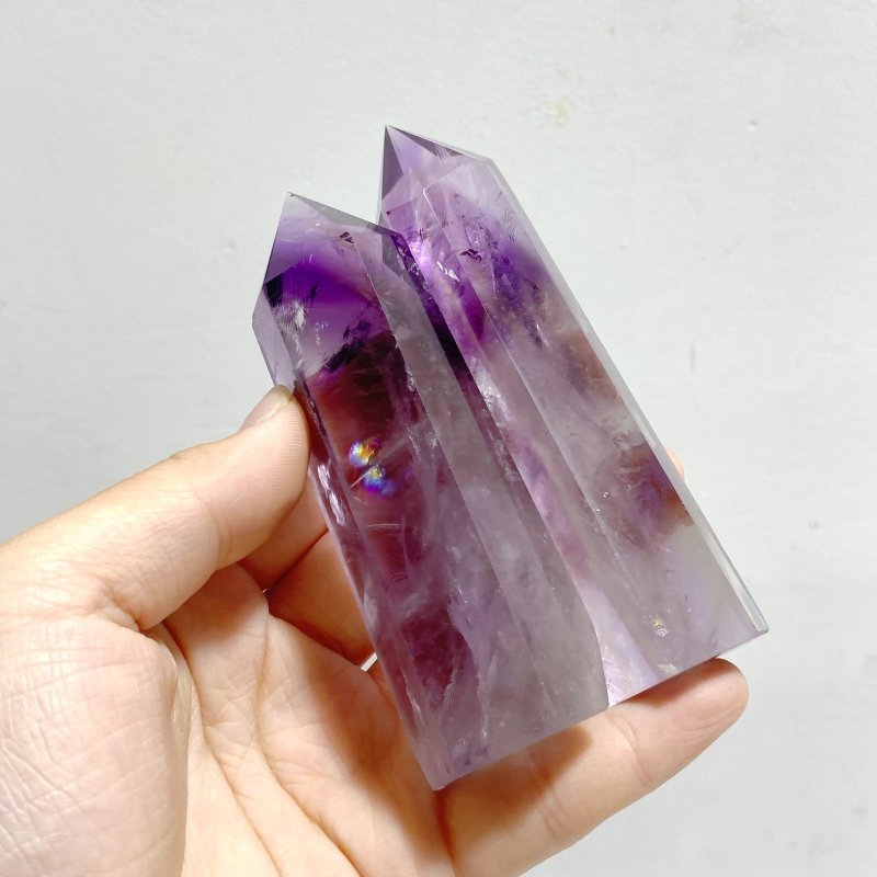 18 Pieces God's Fingerprint Amethyst Tower Point -Wholesale Crystals