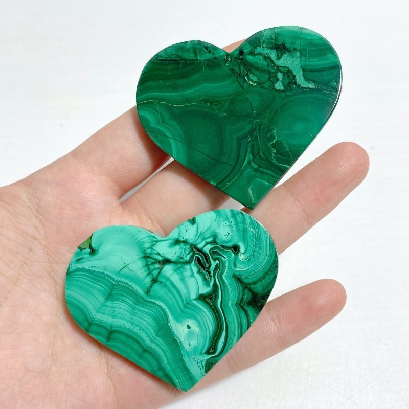 19 Pieces Malachite Heart -Wholesale Crystals