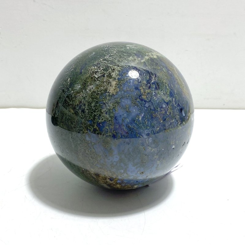 2 Pieces Large Moss Agate Spheres - Wholesale Crystals