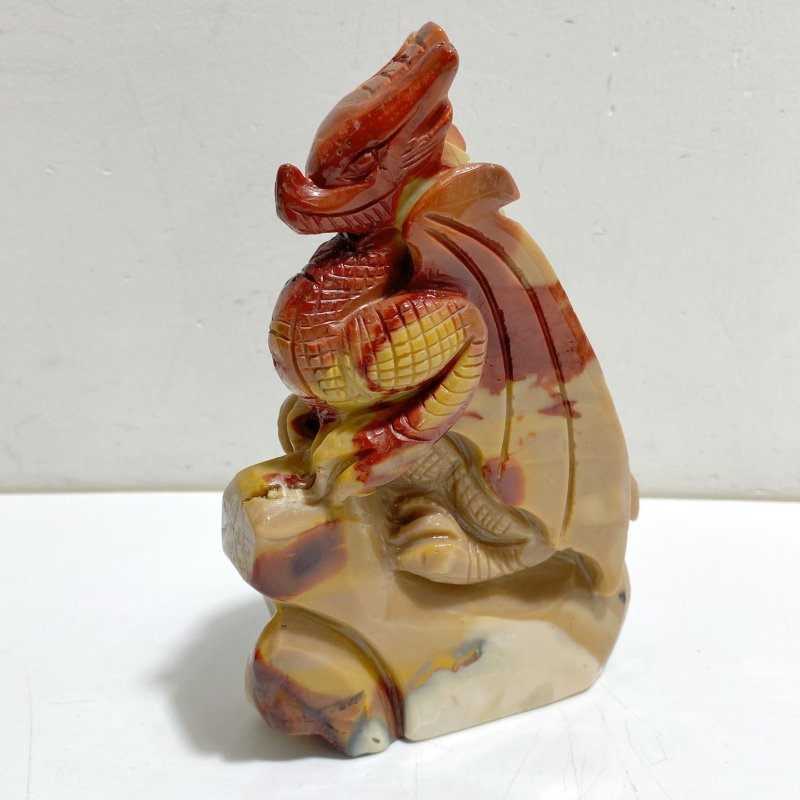 2 Pieces Mookaite Flying Dragon Castle Carving 3 -Wholesale Crystals
