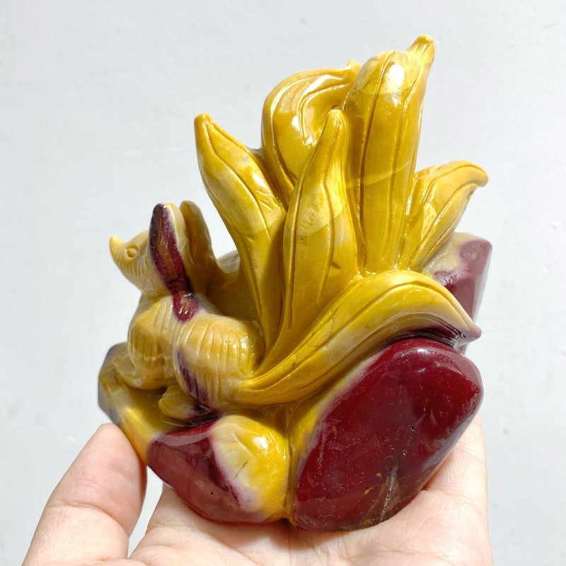 2 Pieces Mookaite Nine-tailed Fox Carving 4 -Wholesale Crystals