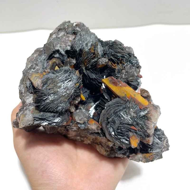 2 Pieces Raw Specularite Crystal Specimen Specular Hematite Specimen For Collection - Wholesale Crystals