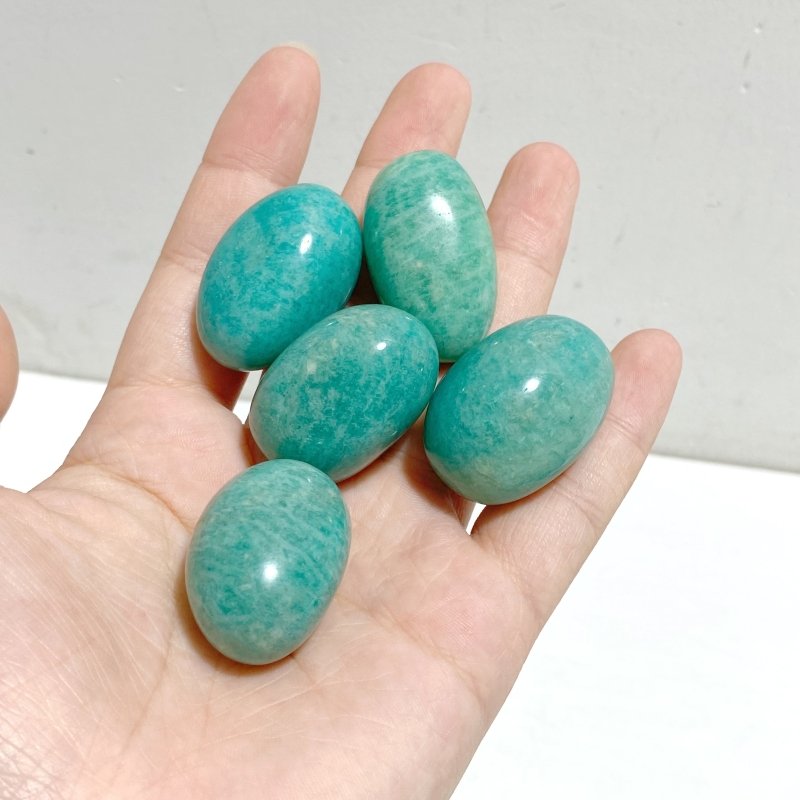 2 Types Amazonite Tumbled Wholesale -Wholesale Crystals