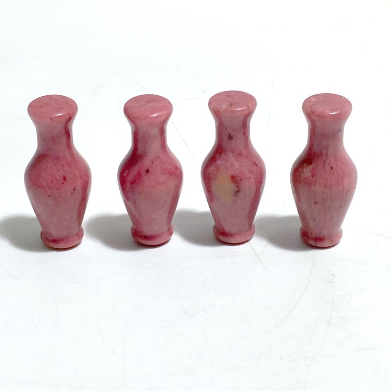 2 Types Vase Carving Wholesale Ocean Jasper Rhodonite -Wholesale Crystals