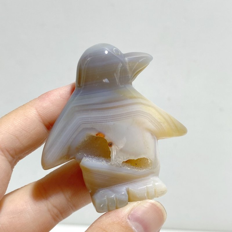 20 Pieces Geode Druzy Agate Penguin Carving -Wholesale Crystals