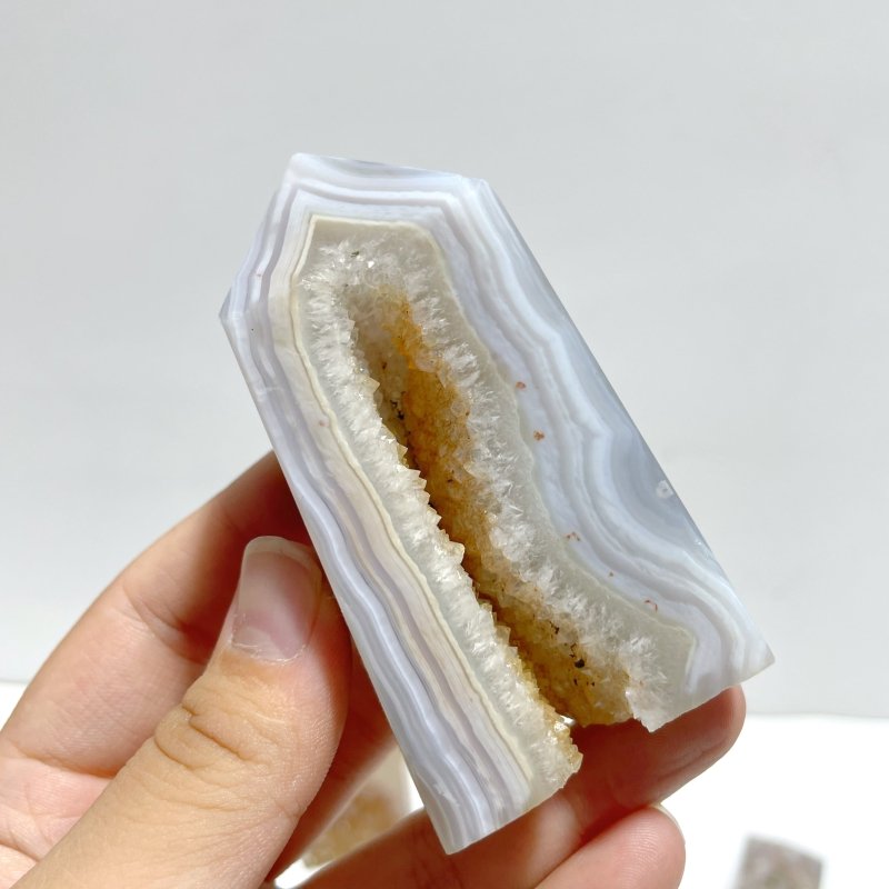 21 Pieces Geode Druzy Agate Four - sided Tower Point - Wholesale Crystals