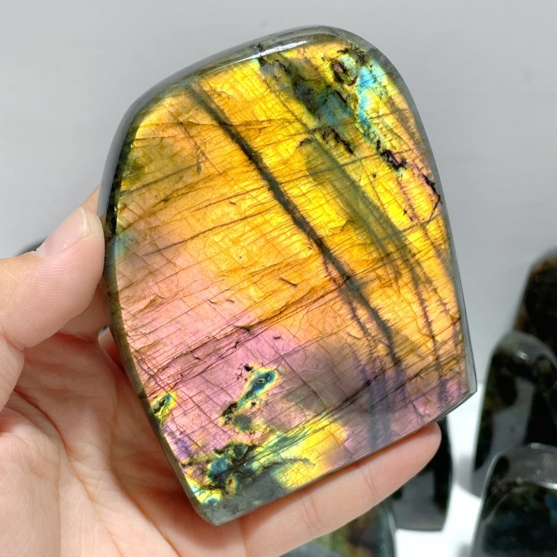 22 Pieces Beautiful High Quality Polished Labradorite Free Form - Wholesale Crystals