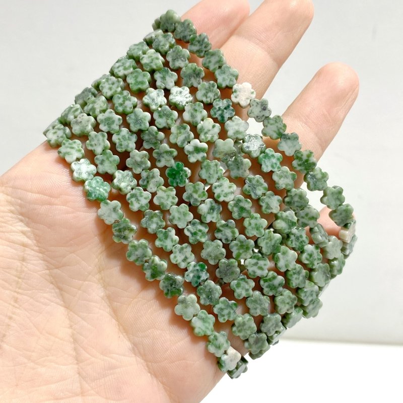 22 Types Flower Shape Bracelets Wholesale Green Aventurine Amazonite Moss Agate -Wholesale Crystals