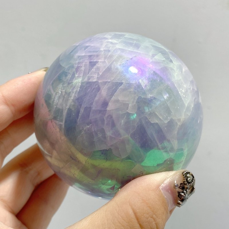 24 Pieces Aura Blue Calcite Spheres -Wholesale Crystals