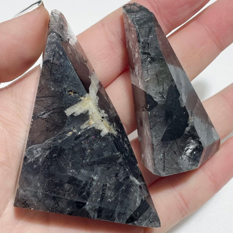 24 Pieces Black Tourmaline Quartz Free Form - Wholesale Crystals